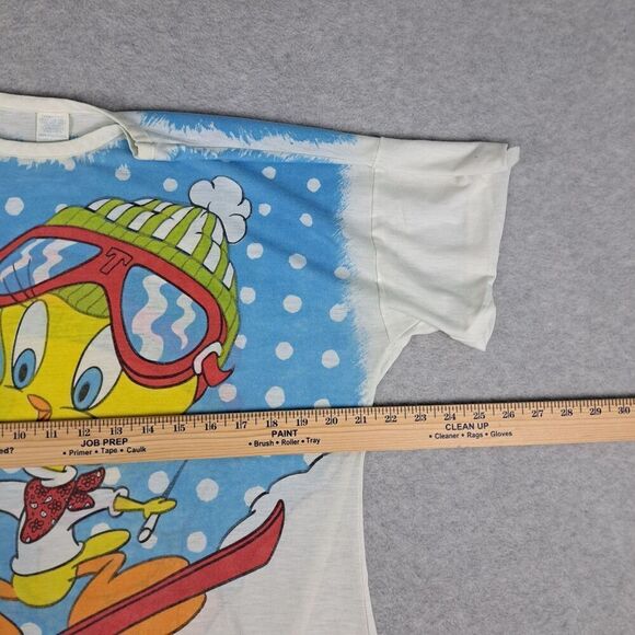 Vintage Tweety Bird Sleep Shirt Long Womens XL 1985 Warner Bros Single Stitch - Picture 16 of 16